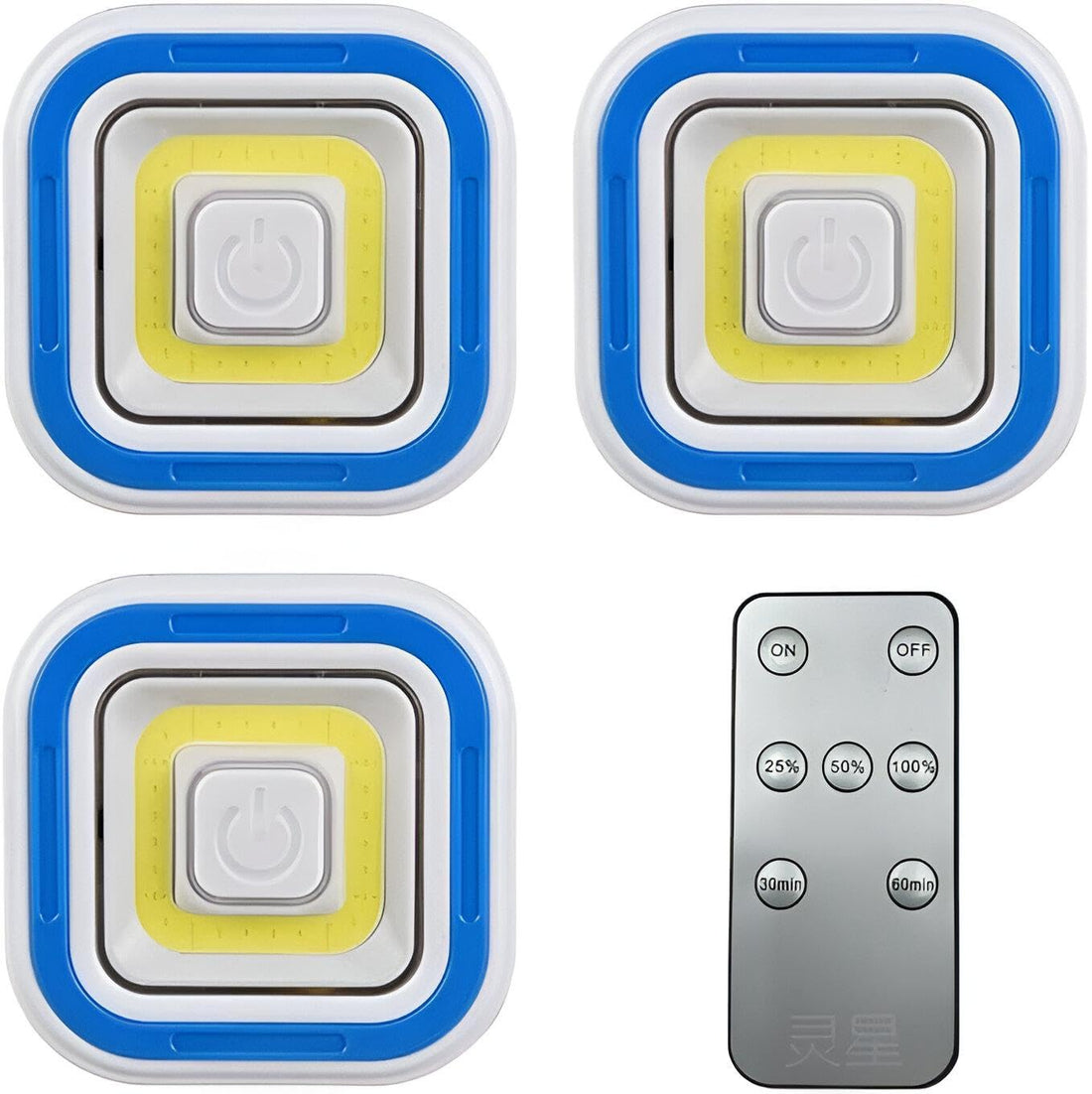 Rechargeable LED Bulbs - 3-Piece Kit with Remote, Powerful Beam, Eco-Friendly and Cost-Effective, Suitable for Garden, Home, or Workspaces, Modern Feel