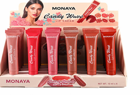 Monaya G018 Candy Wrap Lip Cream – Creamy Soft-Matte Finish for Smooth, Beautiful Lips, Lightweight Non-Drying Formula with Rich Color Payoff, Comfortable All-Day Wear (G105)