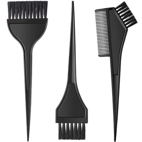 3 Pieces Hair Dye Colouring Brush Hair Dyeing Comb Brush Kit Bleach Tint Applicator Tools for Hair Hairdressing Salon