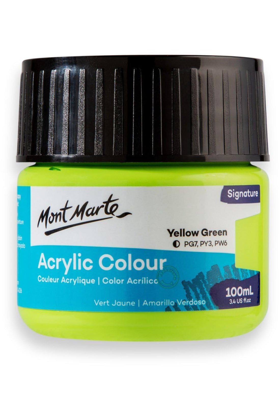 Monte Marte MSCH1046 Acrylic Colour Paint 100 ml, Yellow Green