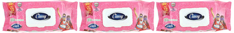 Classy wet wipes set, 72 wipes - 3 pieces assorted colors