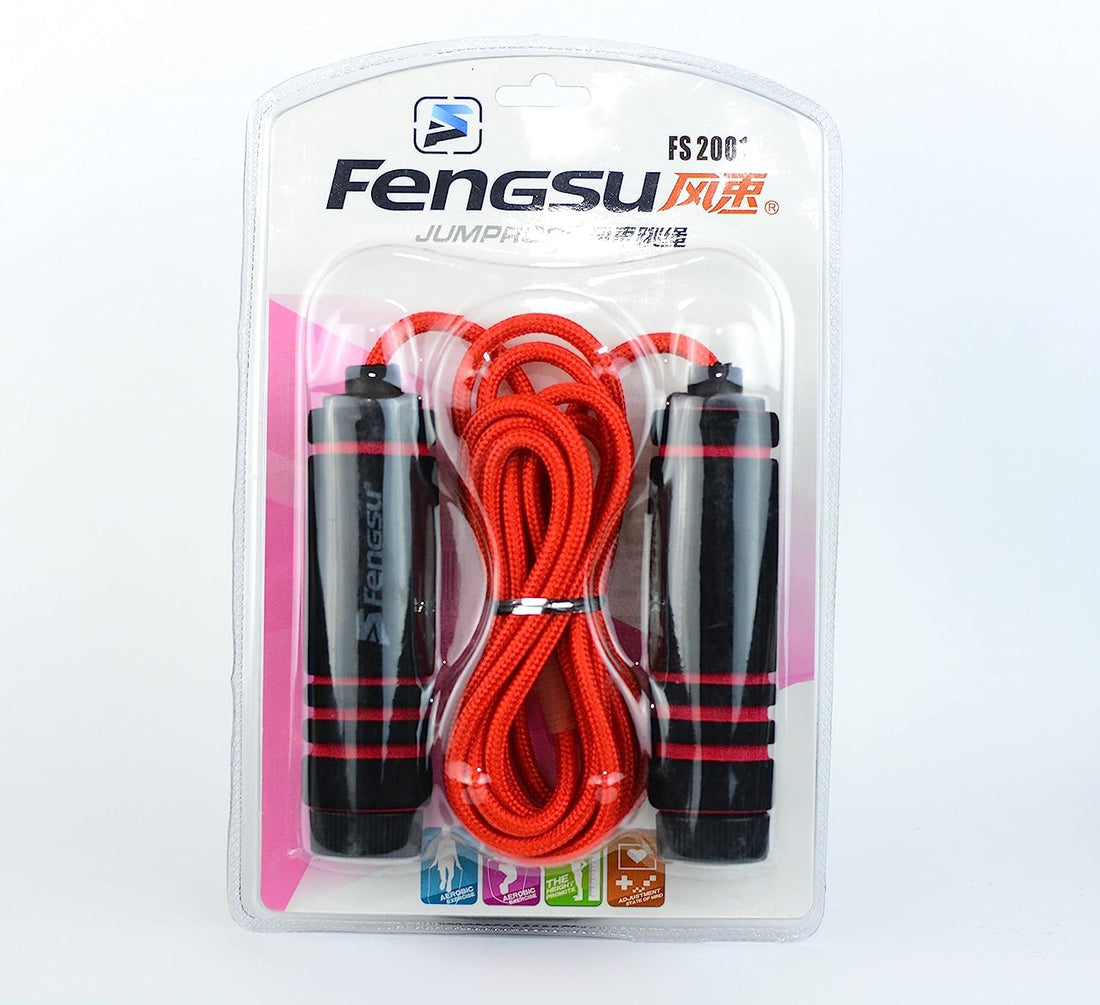 Jump Rope with Foam Handle - Red