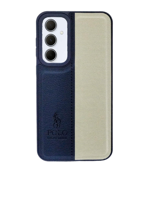 Soft Leather Back Case for Men Women Compatible with Samsung Galaxy A14 Classic Fashion Luxury Leather Back Case Durable Genuine Leather Lightweight Comfortable Soft Leather (Blue)