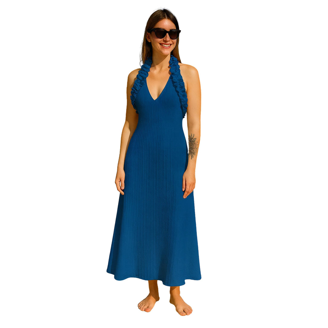 Women’s Lightweight Beach Robe – Elegant Cover-Up Dress, Sleeveless Summer Resort & Casual Summer Beach Vacation Sundress