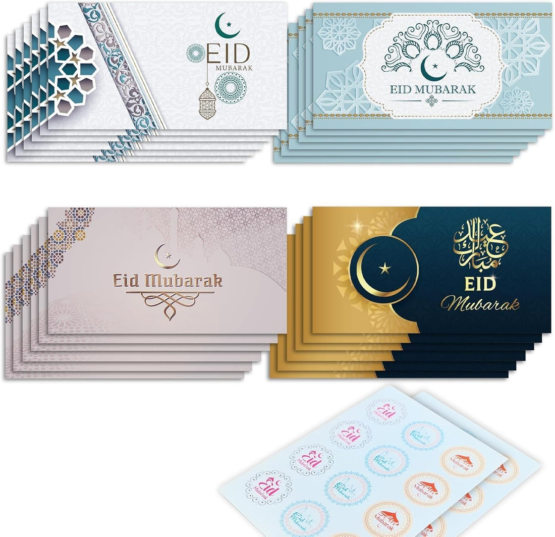 SM4U Eid Envelopes Money, 24Pcs Eid Money Wallets Money Envelopes for Cash Gifts