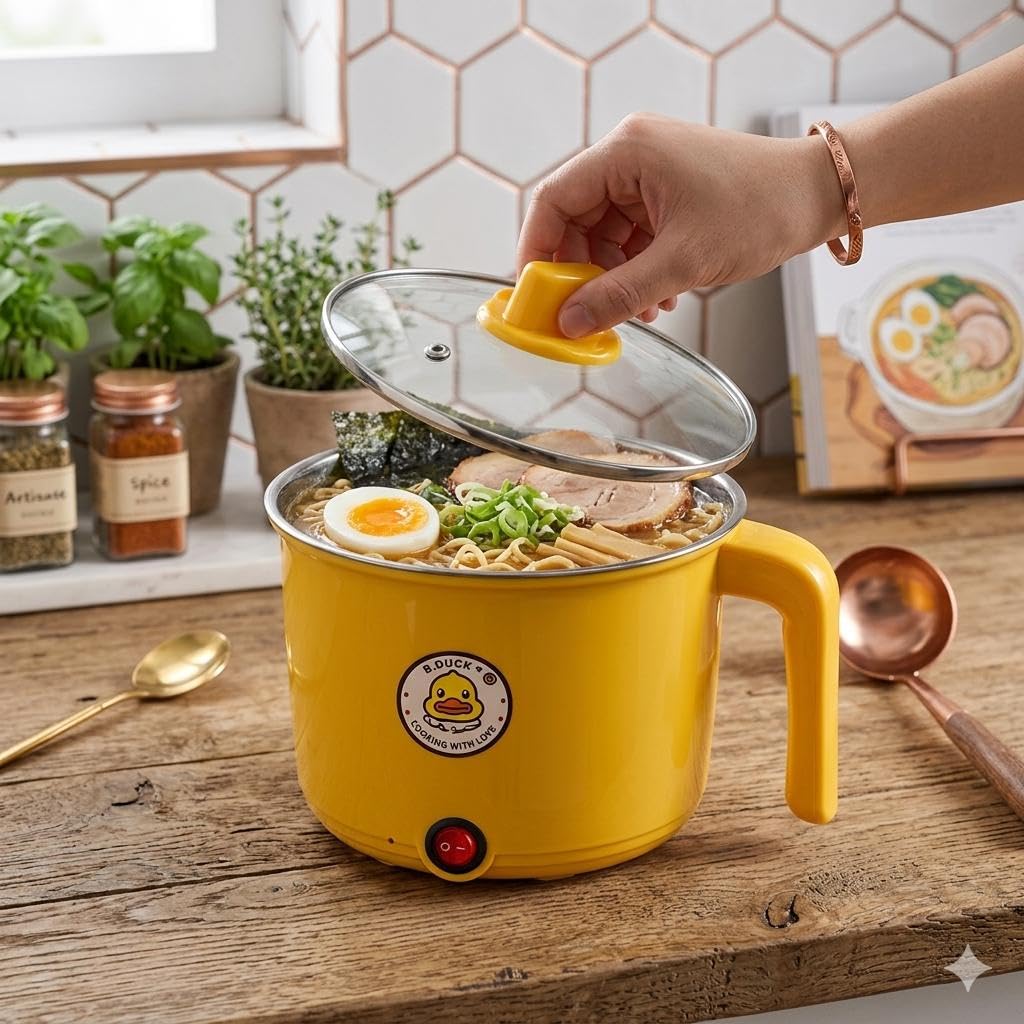 Stainless electric pot - made of high-quality stainless steel, with a capacity of 1.6 liters, ensuring ease of use. The ideal solution for quick and easy cooking to save time and effort.