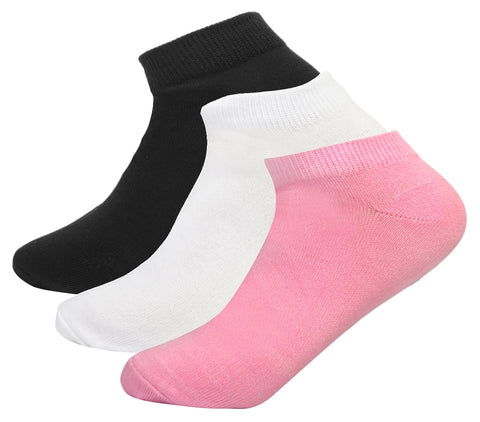 White Flower Girls Set Of 3 Pieces Ankle Socks Socks