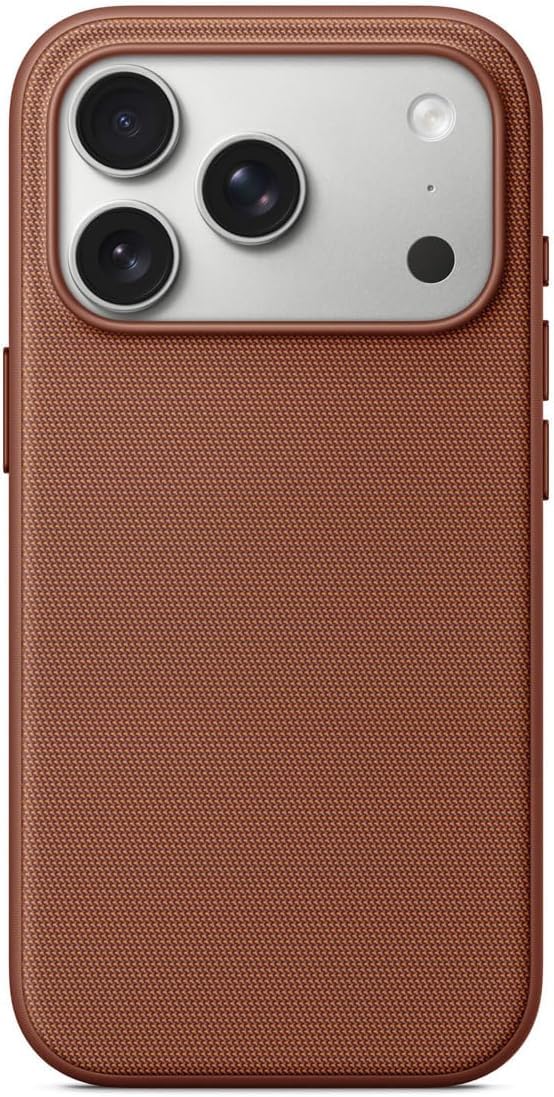 ECO Offical Woven Fabric case for iPhone 17 Pro Cover, Shockproof Woven Fabric, Raised Camera Edge, Anti-Slip, Compatible with Wireless Charger, Woven Shockproof Case (Carmal Orange)