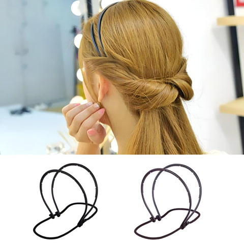 Upgrade your hair game with our trendy modern hair ties, featuring unique designs and vibrant colors that not only keep your hair safe but also make a bold fashion statement. (2 Pack)