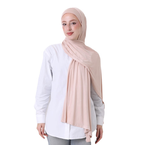 2 in 1 Jill Hijab with Drawstring Bandana – Easy and Quick to Wear Hijab Veil with Separate Bandana – Stylish Practical Scarf for Daily and Outdoor Use – Size 200x60cm