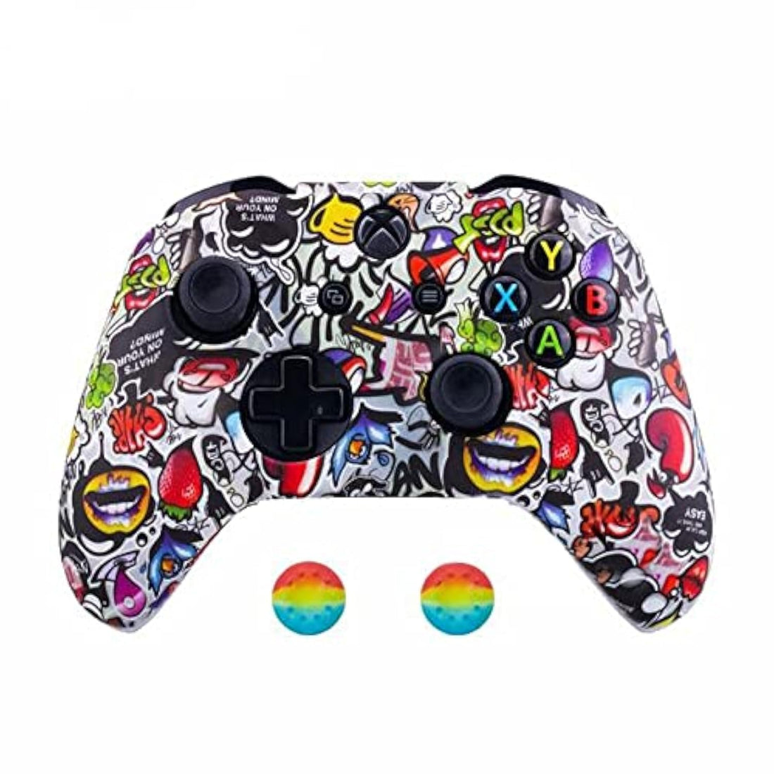 Soft Silicone Cover & Thumbstick Covers For Xbox One Controller With Thumbstick Joystick Case cap