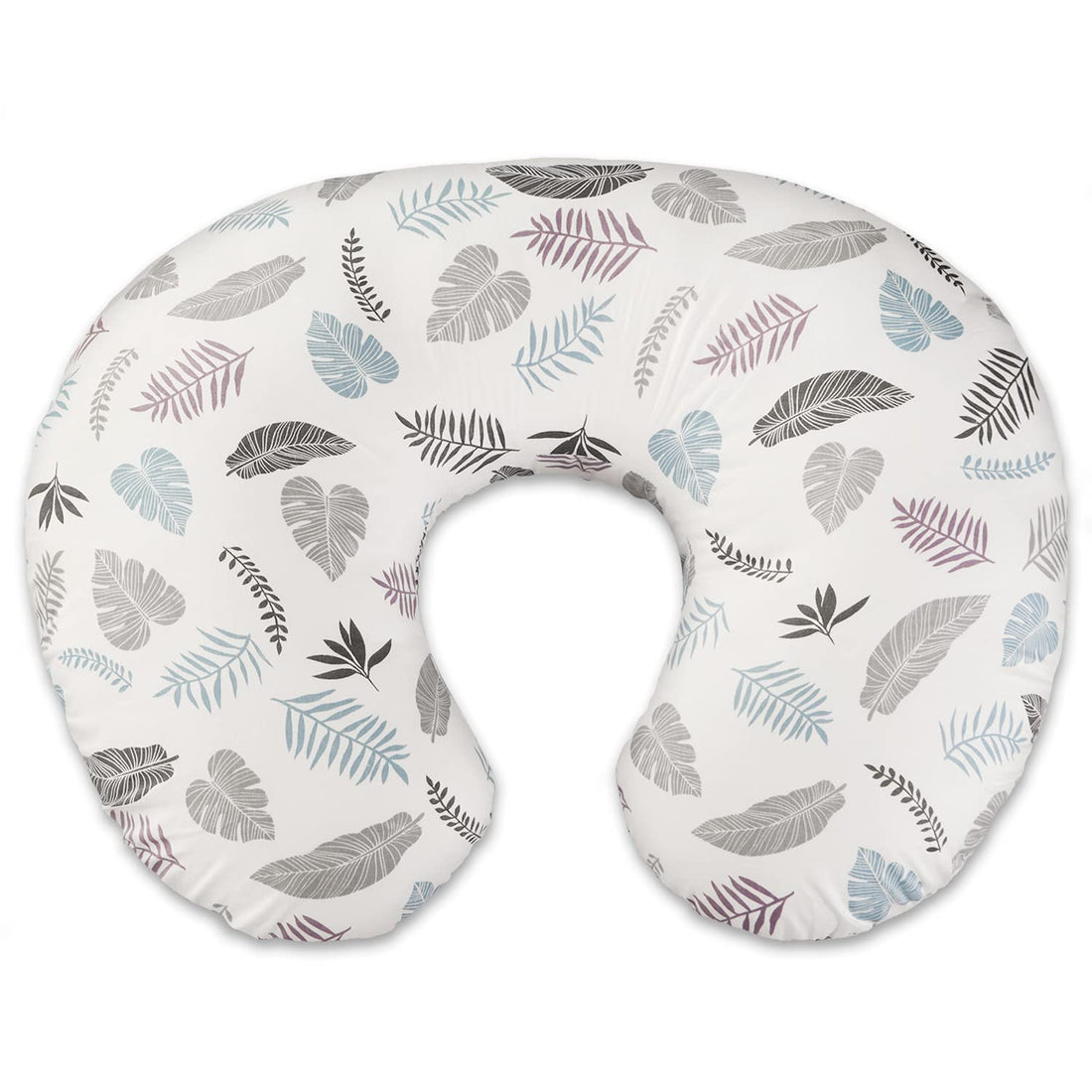 Moro Moro 3 Nursing Pillow For Infant Feeding Cushion, Newborn Support Pillow For Breastfeeding Baby And Bottle Feeding, With Washable Pillow Cover For Boys & Girls - White Leaf