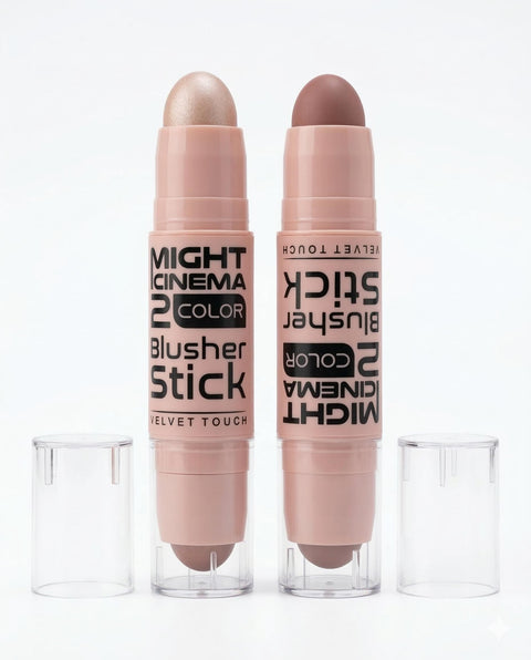 Might Cinema 2 Color Blusher Stick, Velvet Touch, Dual-Ended Blush Stick, Shade 102