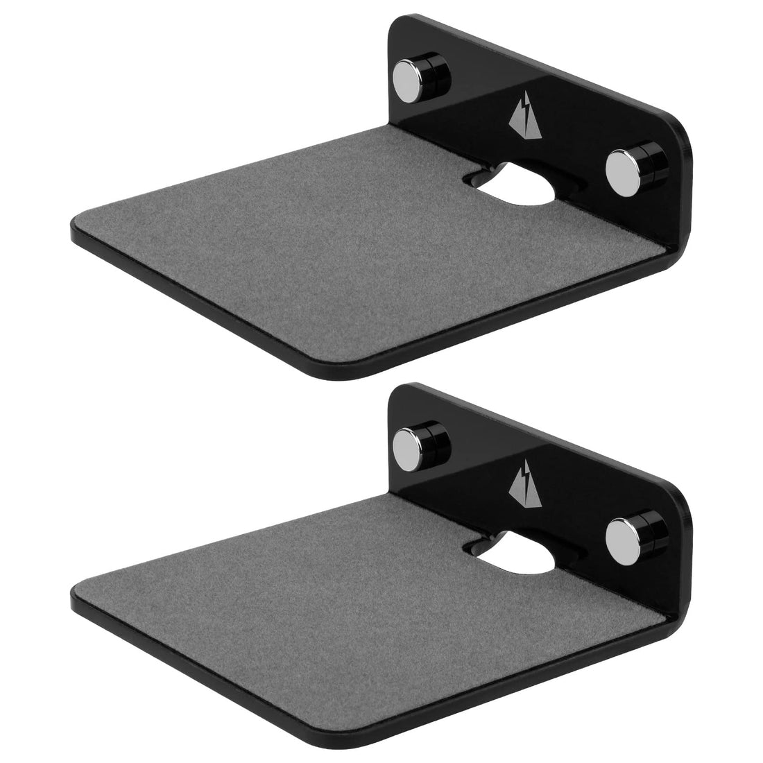 Small Floating Shelves Speaker Shelves-2 Pack 4.25 Small Wall Shelves Speaker Mount for Speaker Webcam Display Shelf Acrylic Shelves(Black, Small)