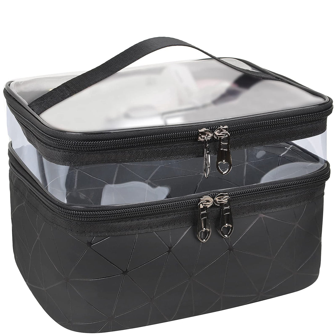 MKPCW Makeup Bags Double Layer Travel Cosmetic Cases Make up Organizer Toiletry Bags