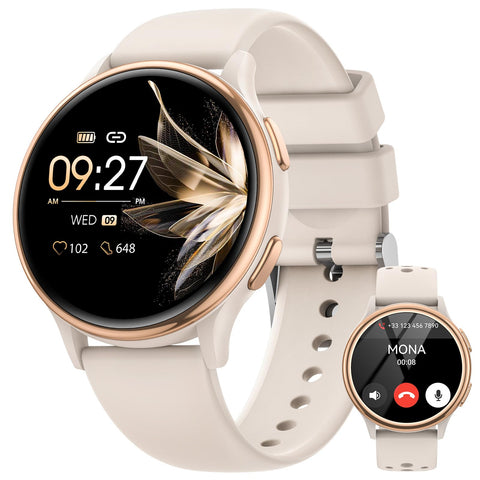 [3 in 1] Smart Watches for Women [400+Watch Faces/Answer/Calls/Female Health], 1.27" Fitness Tracker Smartwatch for iPhone ＆ Android, Reloj Inteligente Para Mujer Heart Rate Monitor, 70+ Sport Modes