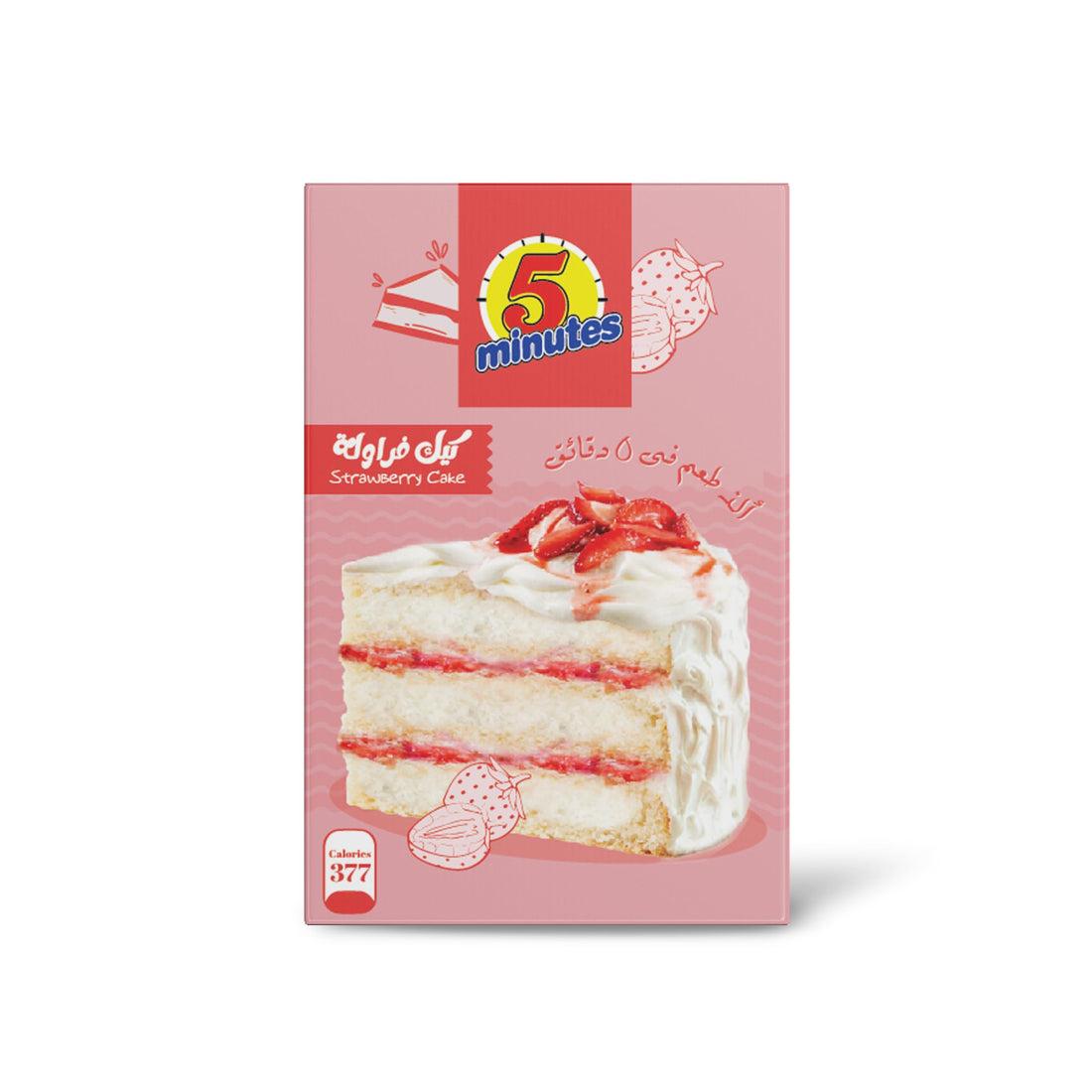 5Minutes strawberry cake - 380 gm