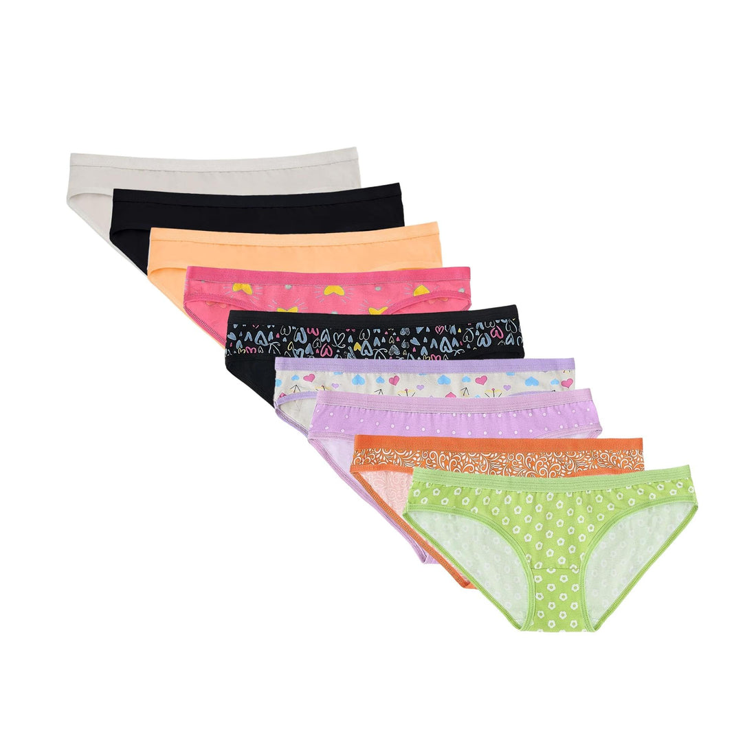 Dice Pack of 9 Women's Stylish Bikini Cotton Panties Underwear