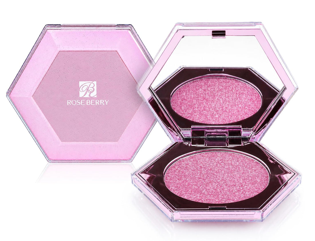 Rose Berry - Highlighter Powder, Diamond Bomb, All Over Diamond Veil Glow for Face, Smooth Blendable Lightweight Highlighter, Bright Diamond Shine Effect, 8.5 GM, Model - RB-1220 (R04)