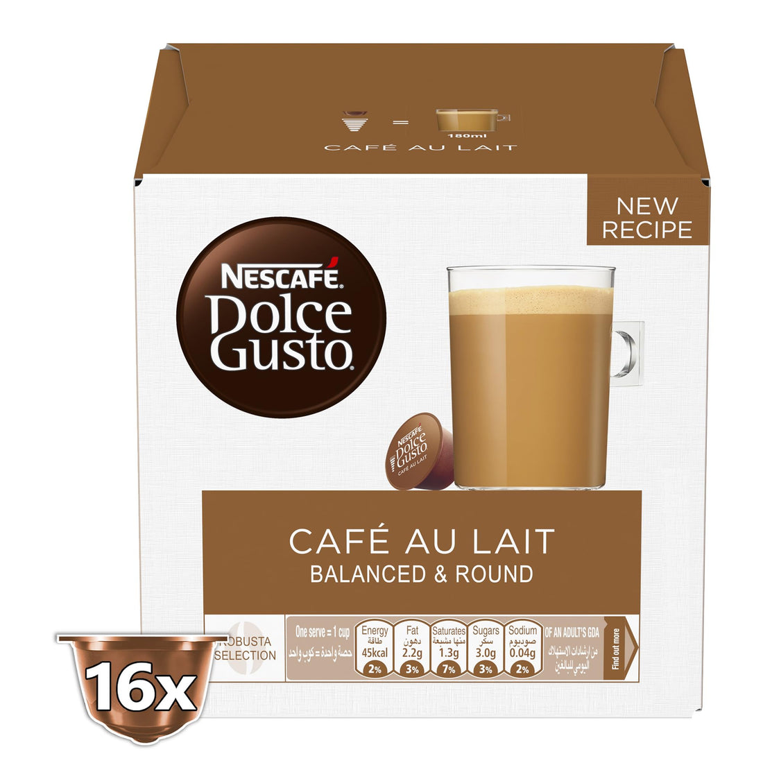 Nescafe dolce gusto café au lait 16 caffee