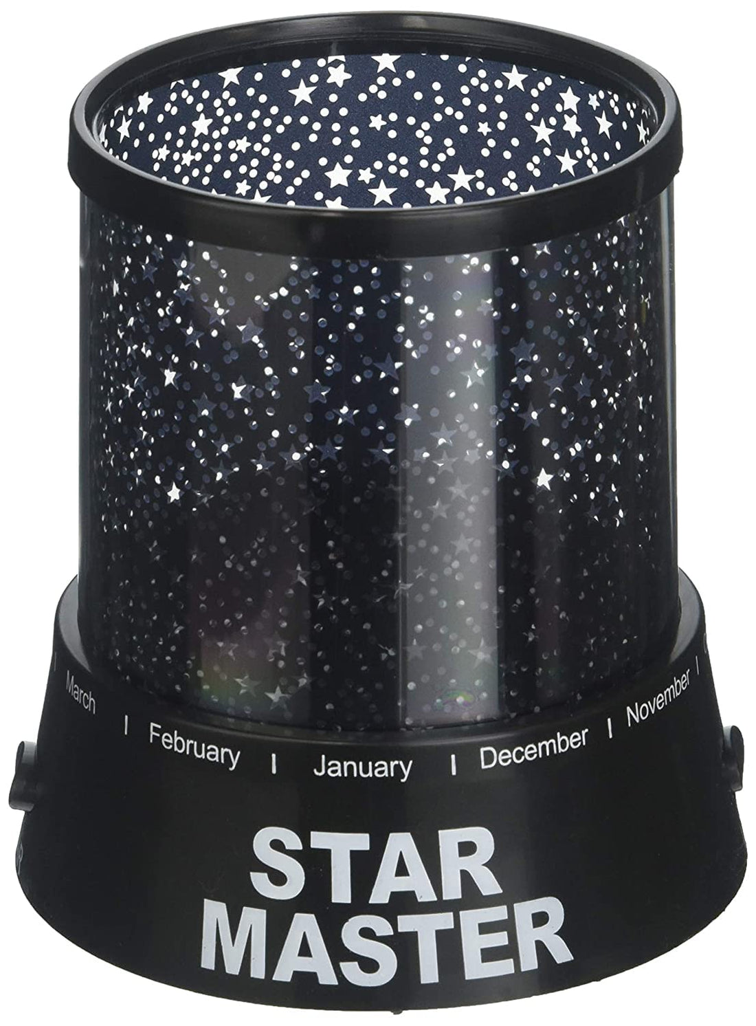 ITP Star Projector, LED Light, Auto Flashing, Multi Colors, 2 Light Sources, Black, Plastic, Wall Mount or Ceiling, 400 Lumen, Requires 2 AA Batteries