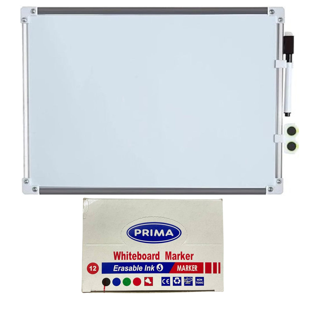 Whiteboard 25x35cm+Pack of Blue Prima whiteboard