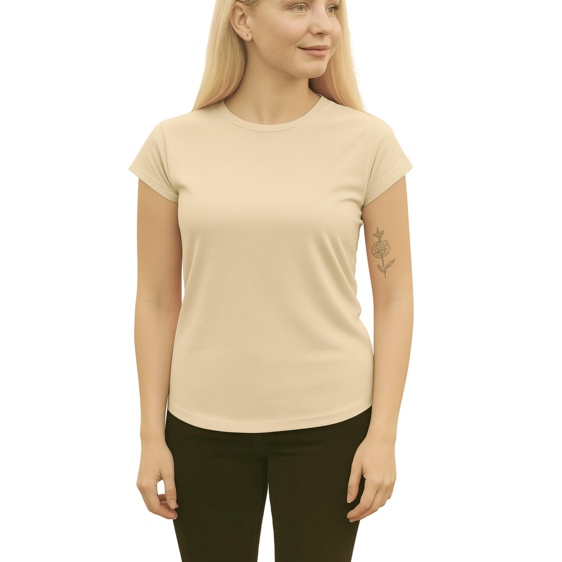 Women’s Classic Fit T-Shirt – Soft Cotton Spandex Blend | Short Sleeve Casual Tee | Everyday Comfort Top