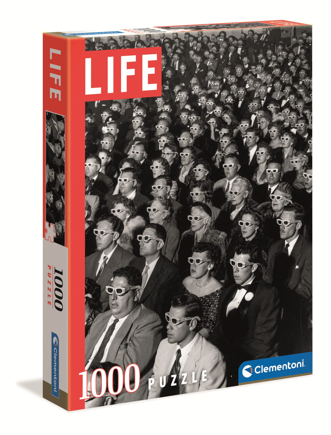 Clementoni 39633 life magazine 1000 pieces black and white, vintage-made in italy, jigsaw puzzle for adults, multicoloured