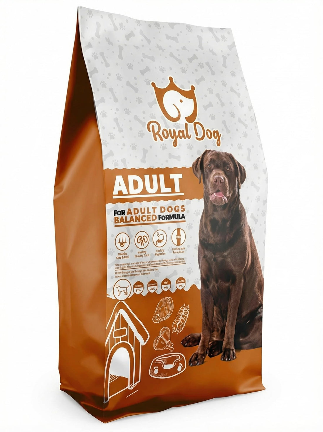 Adult Dog Dry Food Balanced Nutrition Formula for All Breeds, Supports Energy, Coat, and Joint Health, 10 kg – Royal Dog