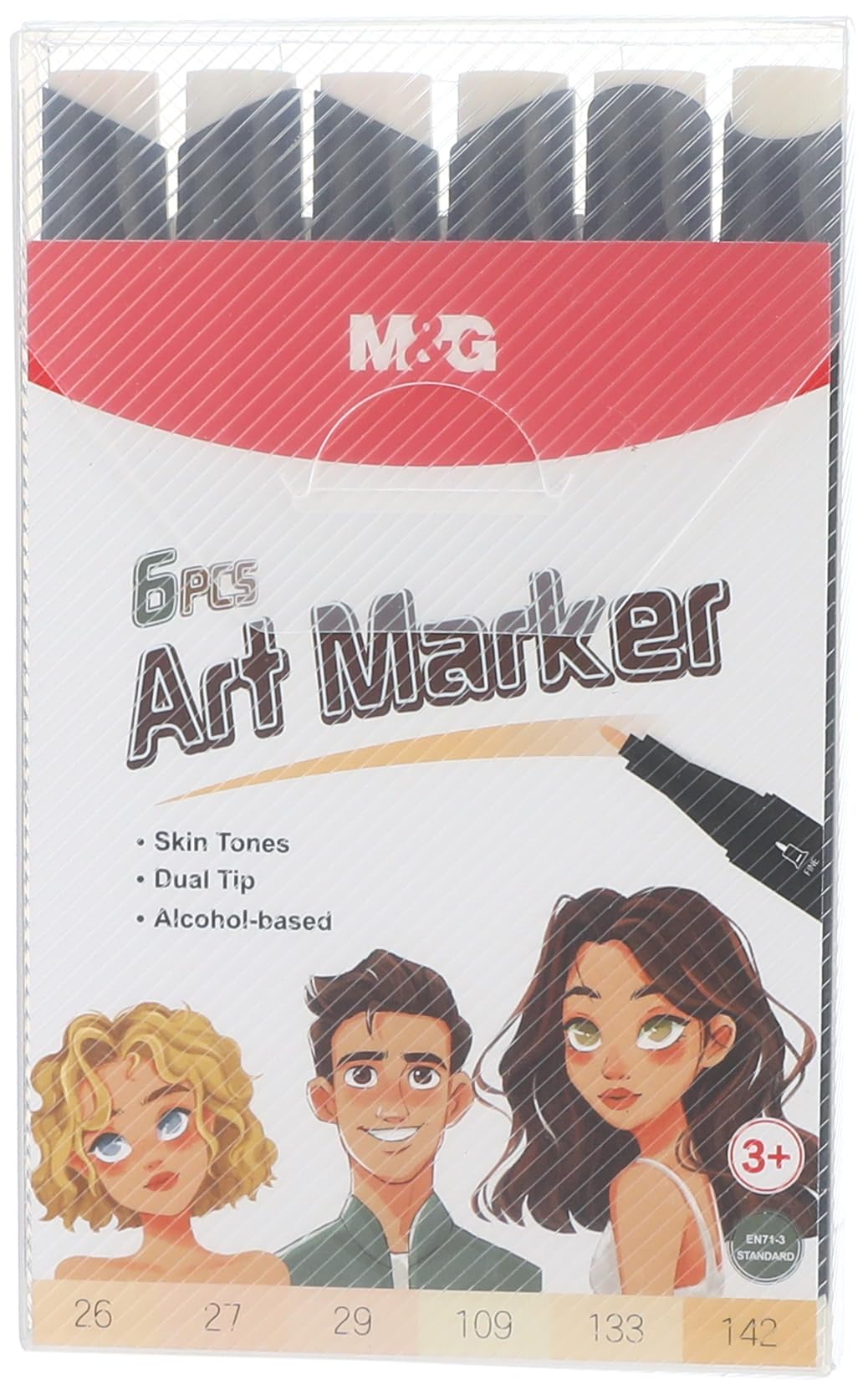 M&G Skin Colour Marker Pens Set 6-Pieces