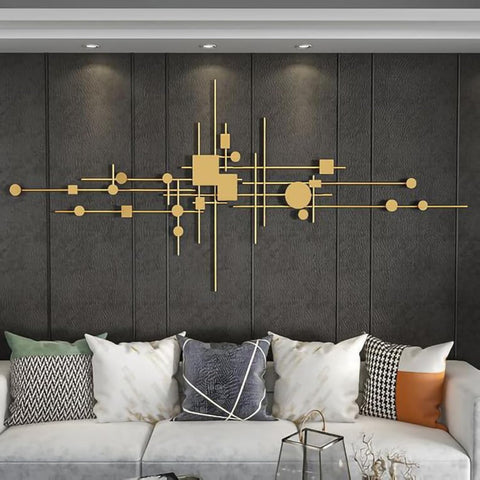 motxet Wall Sculpture Decor Metal Wall Decor for Living Room, Lavish Home Garden Modern Decorations Metal Wall Art 3D Metal Wall Sculptures for Modernhouse Rustic Home Or Office Decor
