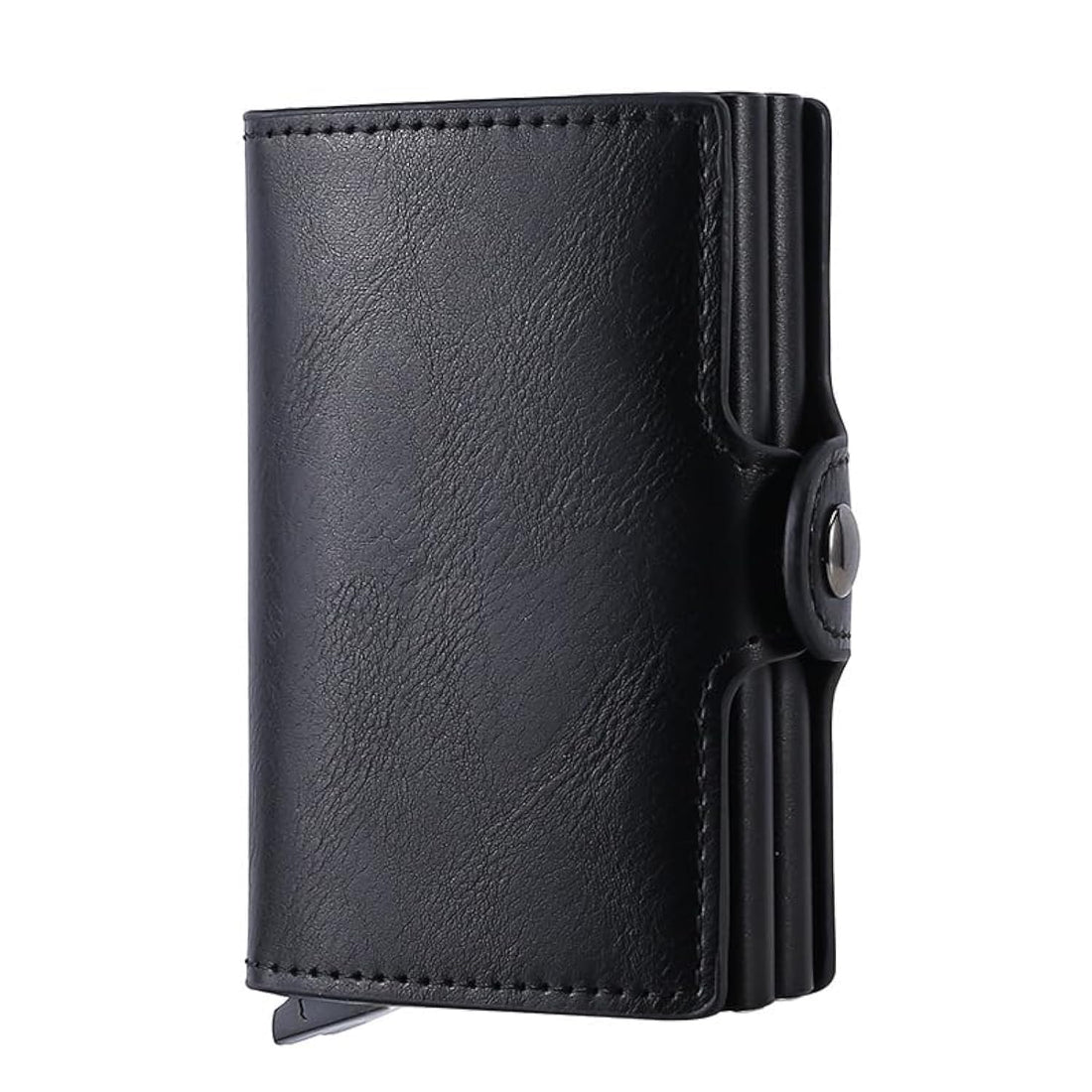 Men?s Auto Pop-Up RFID Card Holder, Scratch Resistant Slim Credit Card Case, Smooth Pop-Up Mechanism for Front Pocket, Fits Daily/Business Trips, Anti-Theft & Easy to Clean