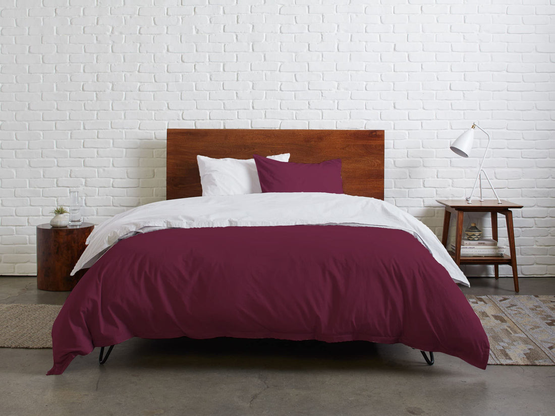 Tigers Trade Lines Quilt cover set from Mix Catalogue - Cotton - 3 Piece - for Main Rooms and Youth Rooms (Maroon White, for 160cm large bed (Main Rooms))