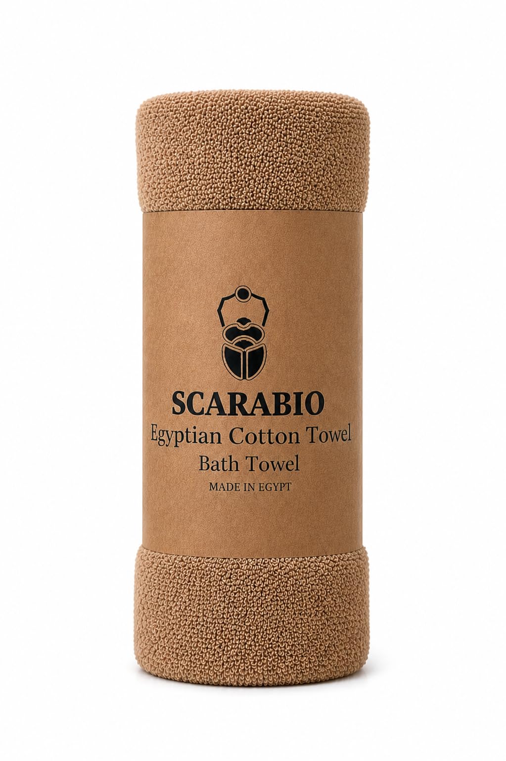 100% Egyptian Cotton Bath Towel, 70 x 140 cm - Extra Long Staple Cotton, Ultra Soft & Absorbent - Luxury Hotel Spa Towel - Made in Egypt (Cafe)