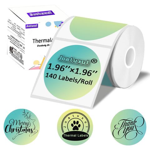 2 Inch Round Thermal Labels for T50M Pro/M110/M120/M220 Label Printer, Thermal Printer Labels for Barcode, Shipping, Customisation, Circular Direct Thermal Stickers, Pack of 140/1 Roll