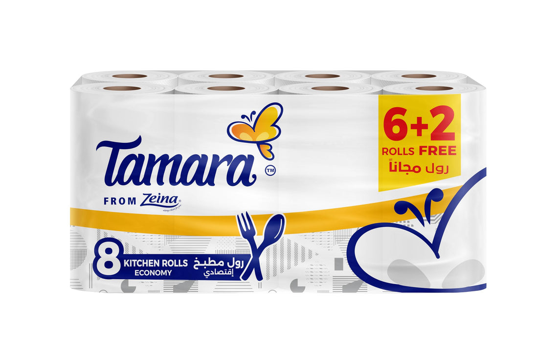 Tamara Kitchen Paper Roll 8-Piece Set - Soft and Absorbent for Everyday Use
