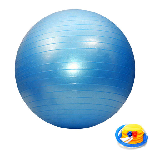 EXERCISE GYM YOGA SWISS 65cm BALL FITNESS AB ABDOMINAL SPORT WEIGHT LOSS BLUE