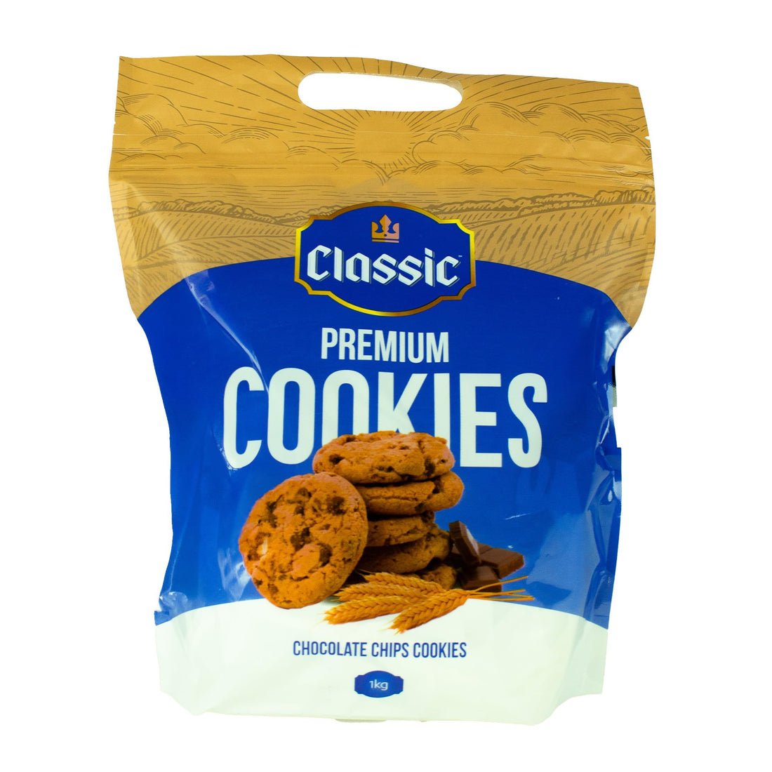 Classic Cookies Soft & Chewy Chocolate Chip Cookies - Made with Creamery Butter, Fresh Eggs, and Delicious Chocolate Chips - Perfect for Sharing, Always Fresh Ingredients – 1Kg [Package May Vary]