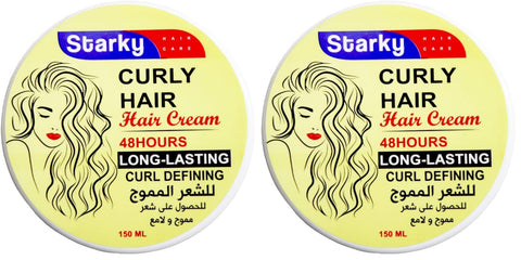 Starky hair care hair cream curly hair 48 hours long-lasting curl defining-150ml (Pack of 2)