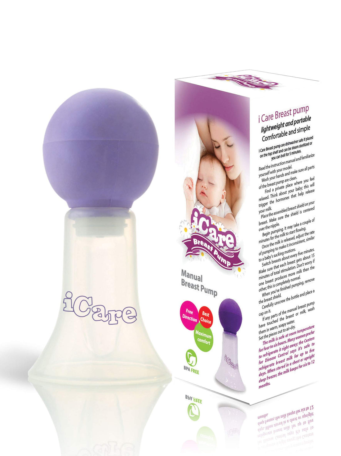 iCare Manual Breast Pump - BPA-Free