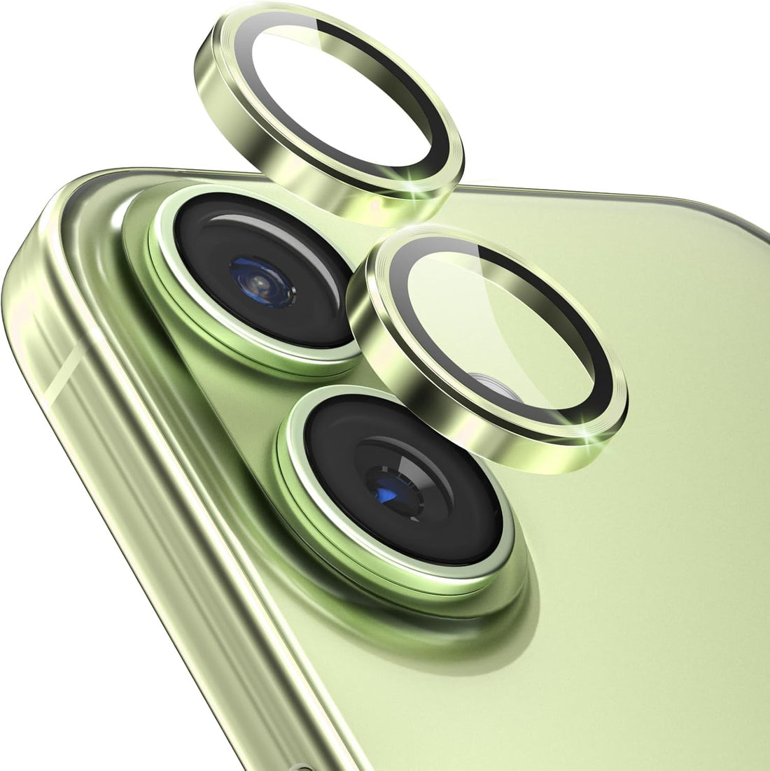 Compatible with iPhone 17 Camera Lens Protector - Separate Pieces for Each Lens - Scratch and Shock Proof - HD Clear - Easy Installation (Green)