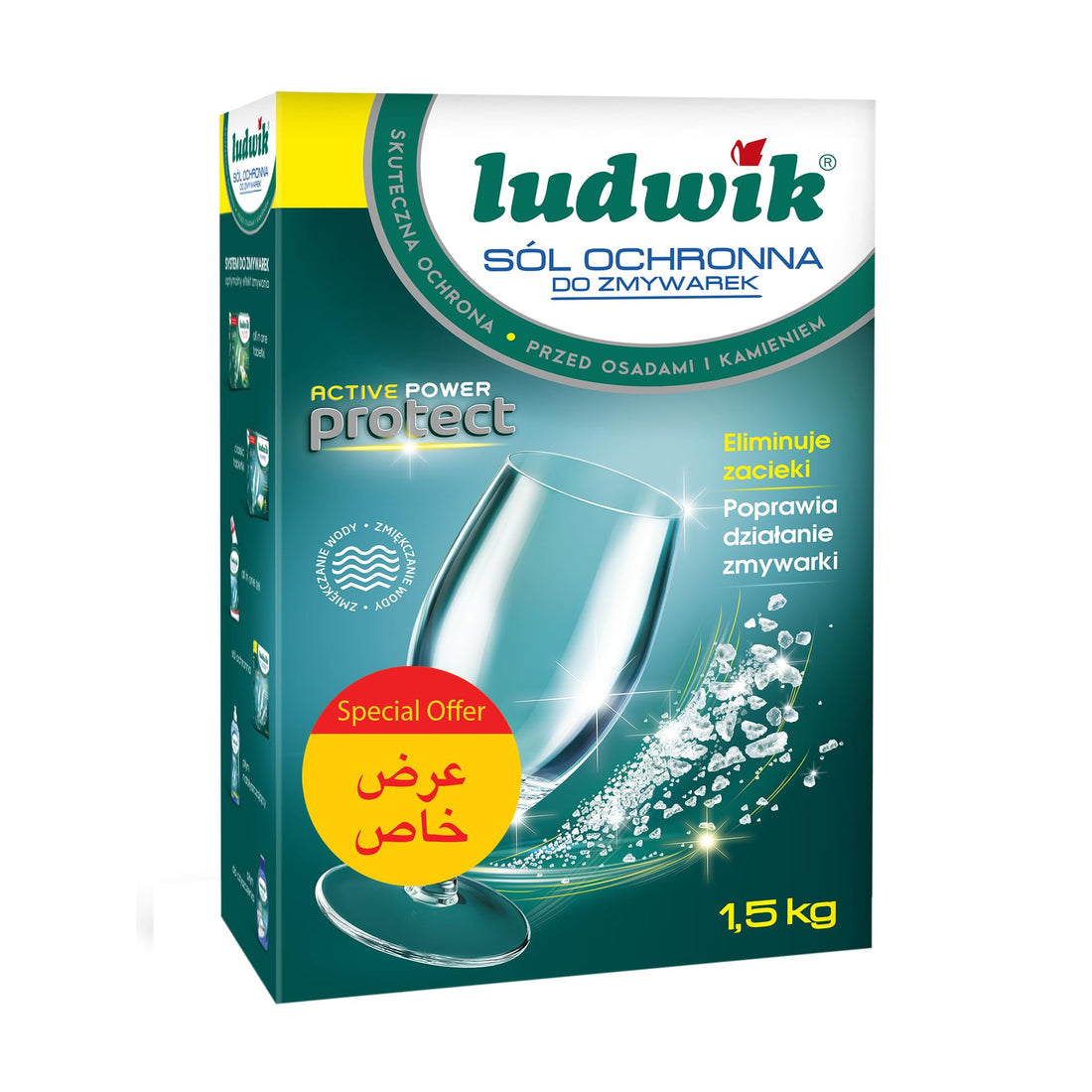 Ludwik Dishwasher Salt 1.5 kg - Prevents Limescale, Enhances Performance, Spot-Free Dishes