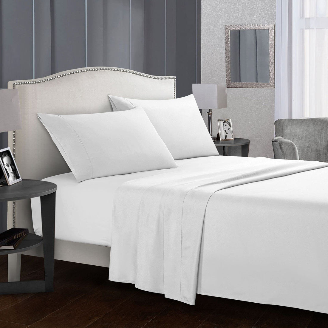 Bed N Home, Fitted bed sheet, set, 100x200cm, White