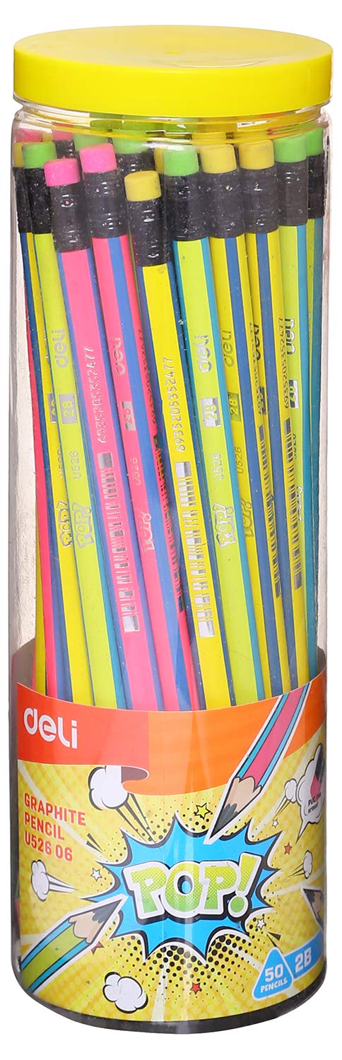 Deli u52606 pop graphite pencil - pack of 50 pcs