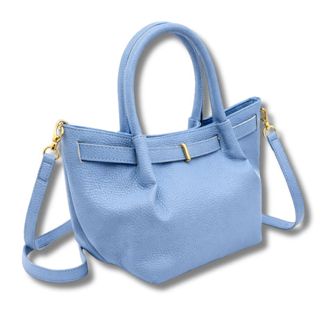 AYSLE 1640 Women’s Pebbled Leather Shoulder, Crossbody & Top Handle Bag | Magnetic Closure | Adjustable Strap | Gold-Tone Hardware | 12 Colors | 17×28×14 CM