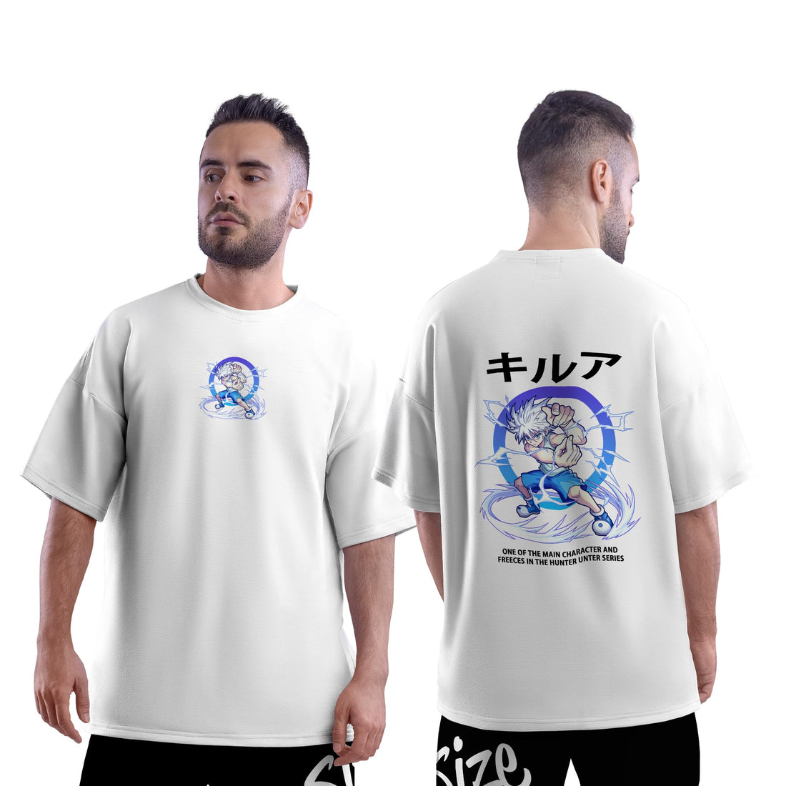 Oversized T-Shirt For Men -Anime with a Trendy Design, Perfect for Casual Outings