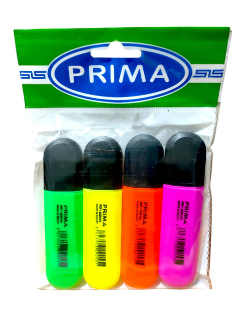 Highlighter Set – 4 Fluorescent Colors (Green, Yellow, Orange, Pink)