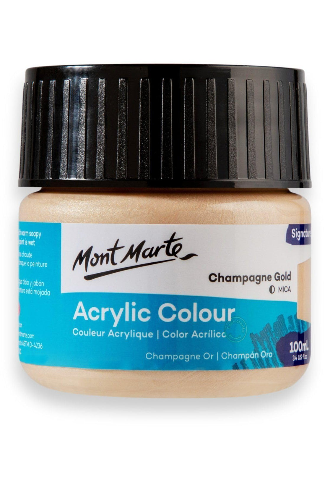 MSCH1093 Acrylic Colour Paint 100 ml, Metallic Rose Gold