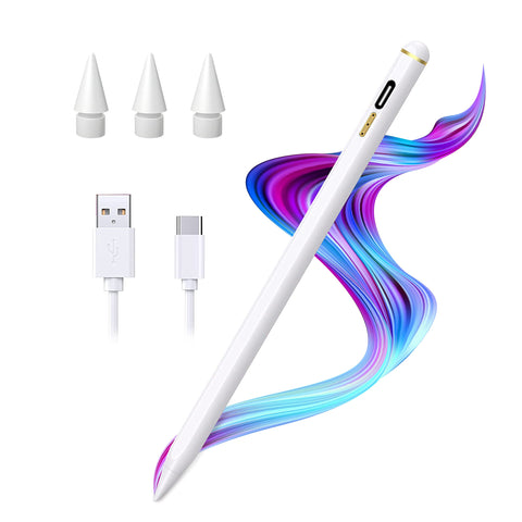 MXCOIRTP Stylus Pen for iPad (2018-2023), Fast Charge Pencil 2nd Gen with Palm Rejection & Tilt Function, Active Pencil for iPad Pro 11/12.9 inch, iPad Air 3/4/5, iPad 6/7/8/9/10, iPad Mini 5/6 - Gold