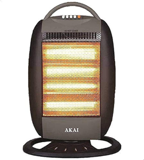 Akai Electric Heater with 4 Candles, 1600 W Black AK-16